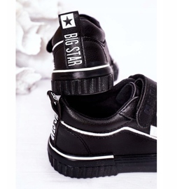 Zapatillas Infantiles De Piel Con Velcro Big Star HH374029 Negro 1