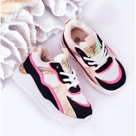 Zapatillas Deportivas Infantiles Zapatillas Deportivas Rosa Neón Game Time blanco negro rosado 1