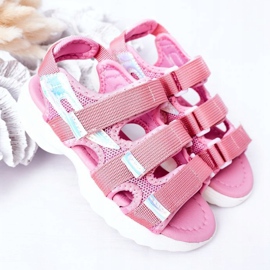 Sandalias deportivas para niños con Velcro Pink Flyn rosa 2