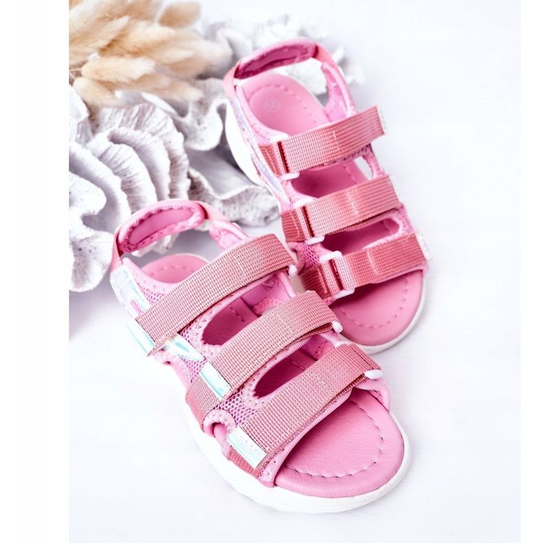 Sandalias deportivas para niños con Velcro Pink Flyn rosado 1