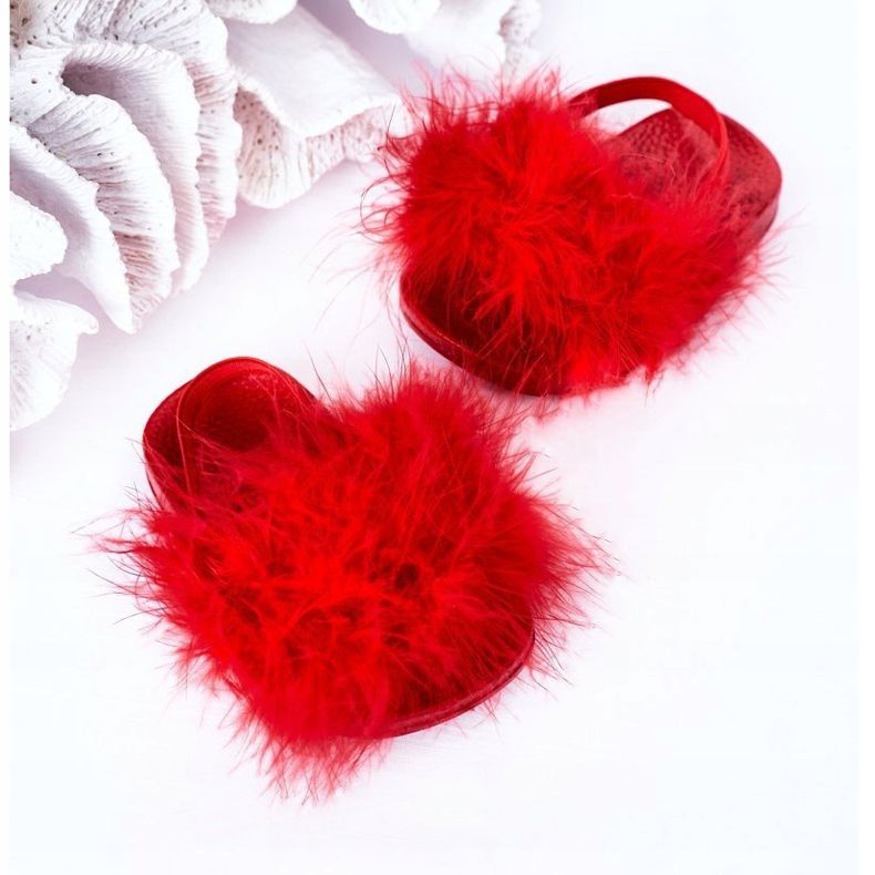 FR1 Pantuflas Infantiles De Goma Con Piel Rojo Skylar 1