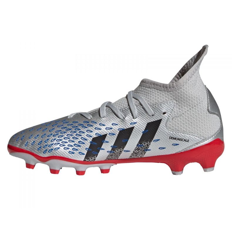 Botas de fútbol adidas Predator Freak.3 Mg Jr FY7625 gris plata 1