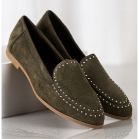 Coura Señores de gamuza clásicos verde 2