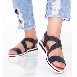 Sandalias negras sobre suela gruesa Irony negro 1