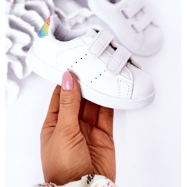 Zapatillas para niños Blanco-Arcoíris Velcro Cute Girl 3