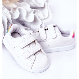 Zapatillas para niños Blanco-Arcoíris Velcro Cute Girl 4