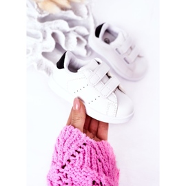 Zapatillas deportivas infantiles California en blanco y negro con velcro 3