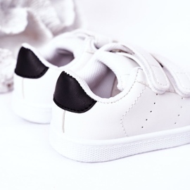 Zapatillas deportivas infantiles California en blanco y negro con velcro 4
