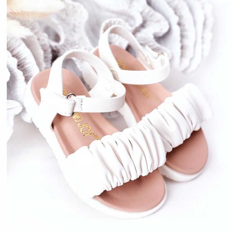 FR1 Sandalias Infantiles Con Velcro Blanco Aimy 2