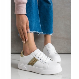 SHELOVET Zapatillas con adornos blanco 2