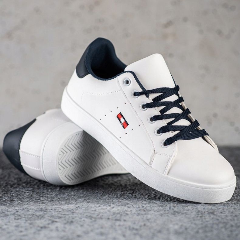 SHELOVET Zapatillas Casual Con Cuero Ecológico blanco 1