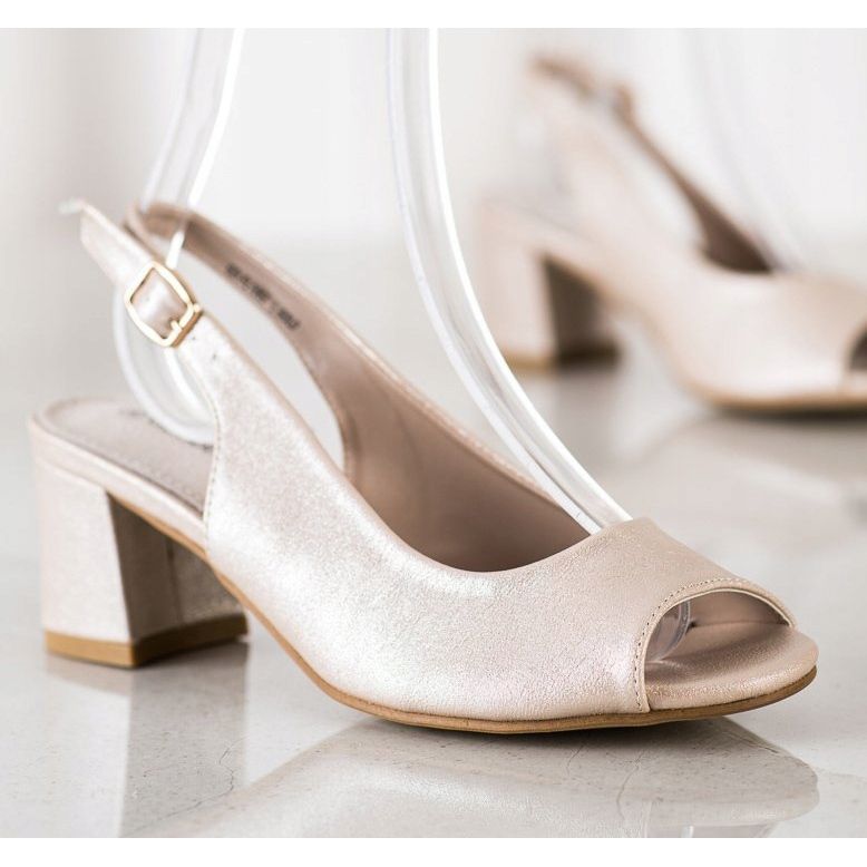 Goodin Sandalias doradas relucientes beige dorado 1 Goodin Sandalias doradas relucientes beige dorado 1