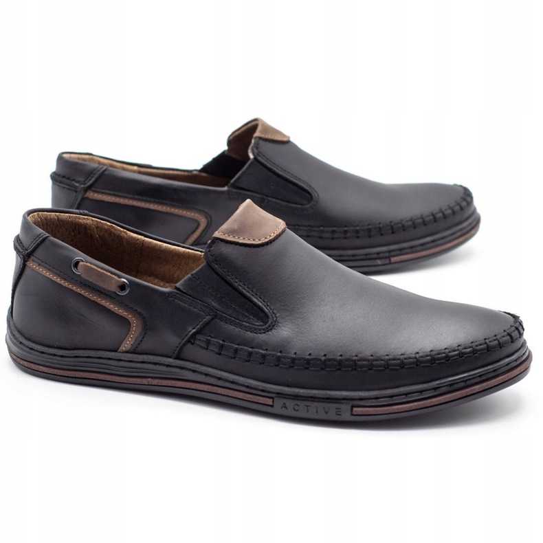 Polbut Zapatos hombre mocasines 09 negro marrón 1