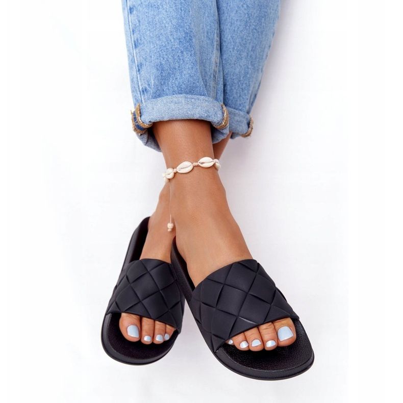 PS1 Pantuflas de Goma Negra para Mujer Let's Swim negro 3 PS1 Pantuflas de Goma Negra para Mujer Let's Swim negro 3