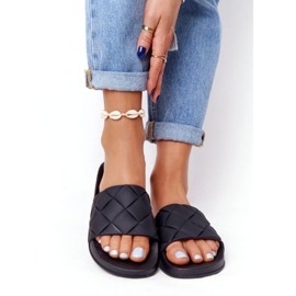 PS1 Pantuflas de Goma Negra para Mujer Let's Swim negro 1 PS1 Pantuflas de Goma Negra para Mujer Let's Swim negro 1