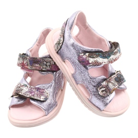 Sandalias En Nabos Mazurek 1314 Amatista Perla violeta plata 2