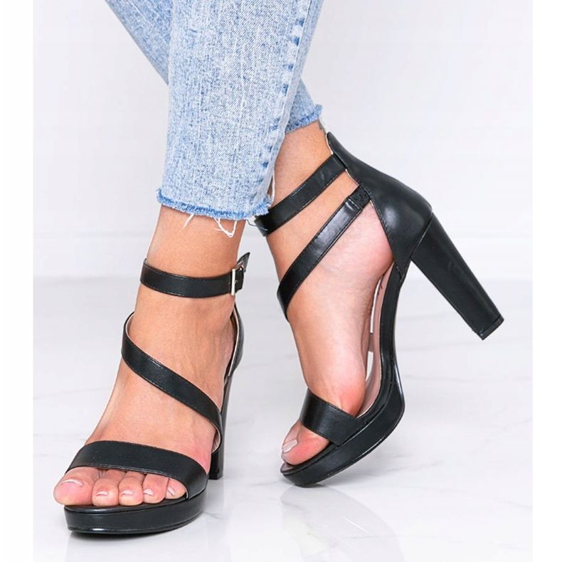 Sandalias negras en la plataforma Got You negro 1