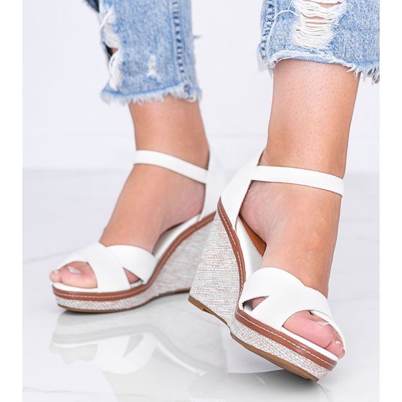 Sandalias de cuña blancas Marcy blanco 1