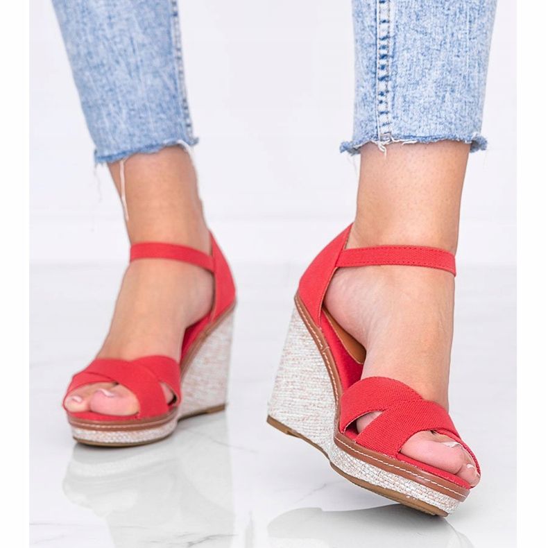 Sandalias de cuña rojas Marcy rojo 1