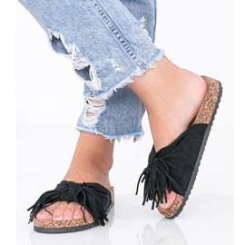 Sandalias negras en la suela de corcho Crys negro 1 Sandalias negras en la suela de corcho Crys negro 1