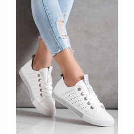 Bella Paris Zapatillas Con Piel Ecológica blanco 3