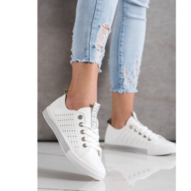 Bella Paris Zapatillas Con Piel Ecológica blanco 1
