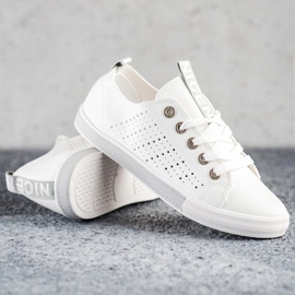 Bella Paris Zapatillas Con Piel Ecológica blanco 2