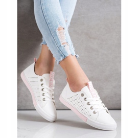 Bella Paris Zapatillas Con Piel Ecológica blanco 3