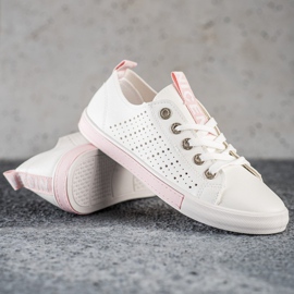 Bella Paris Zapatillas Con Piel Ecológica blanco 2