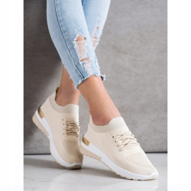 SHELOVET Zapatillas cómodas sin cordones beige 2