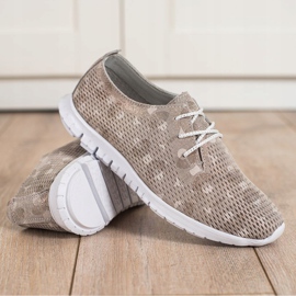 Goodin Zapatos de cuero ligero beige marrón 3