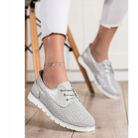 Goodin Zapatos de cuero calados multicolor dorado 1 Goodin Zapatos de cuero calados multicolor dorado 1