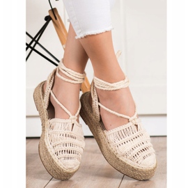 Small Swan Sandalias de alpargatas atadas beige 2