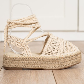 Small Swan Sandalias de alpargatas atadas beige 5