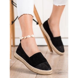 Bestelle Alpargatas de ante negras negro 3