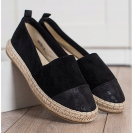 Bestelle Alpargatas de ante negras negro 2