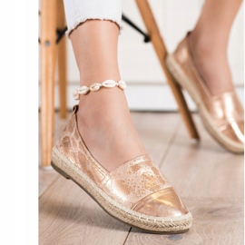 Bestelle Alpargatas Brillantes Con Cuero Ecológico beige 3