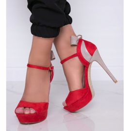 Sandalias rojas de tacón alto Mistery rojo 1