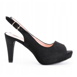 Sandalias negras de tacón alto de Juna negro 3