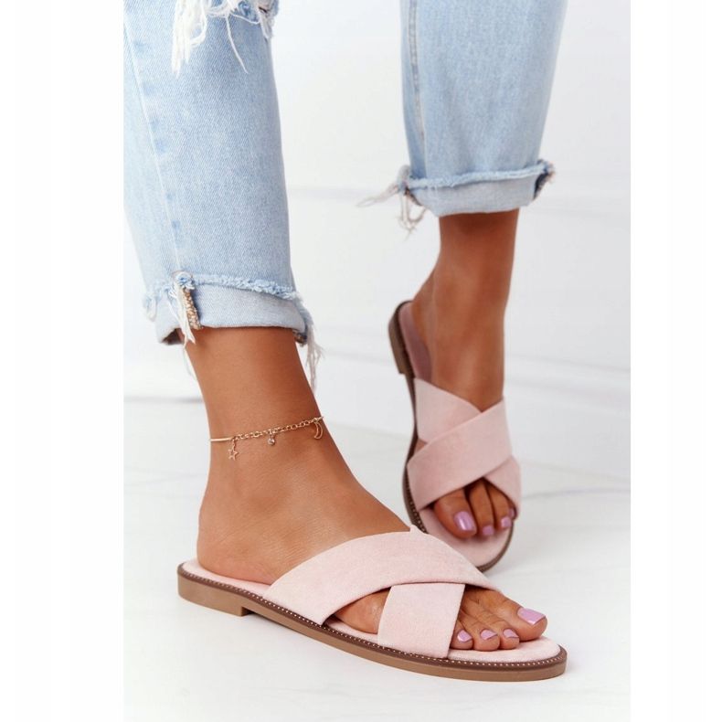 Pantuflas Mujer Velour Rosa Edesa rosado 2