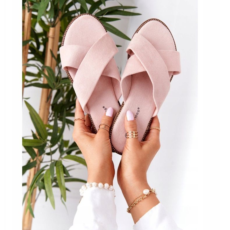 Pantuflas Mujer Velour Rosa Edesa rosado 1