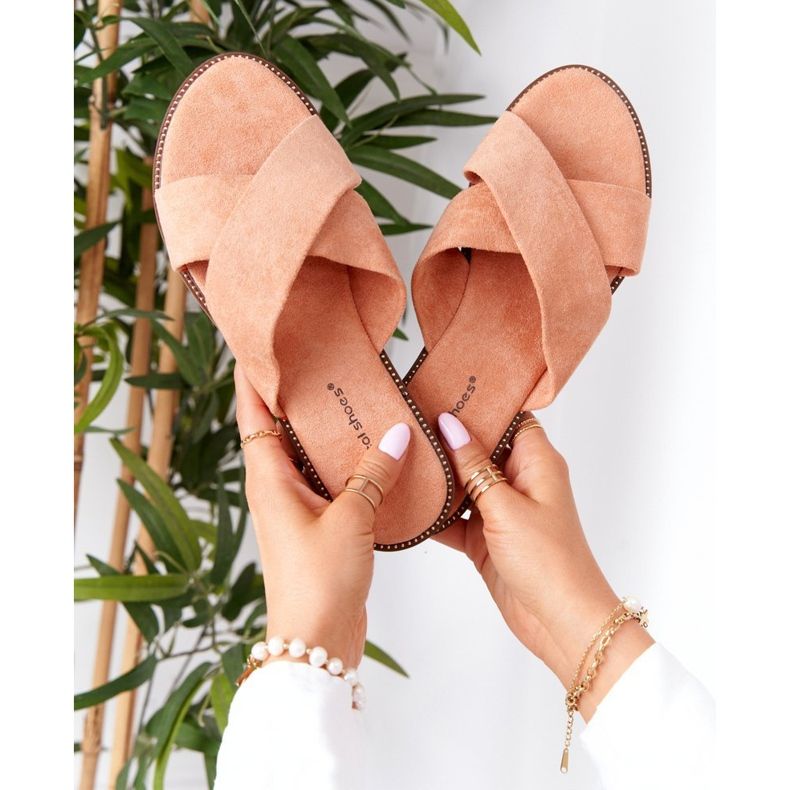 Pantuflas de Mujer Edesa Peach Velour naranja 1