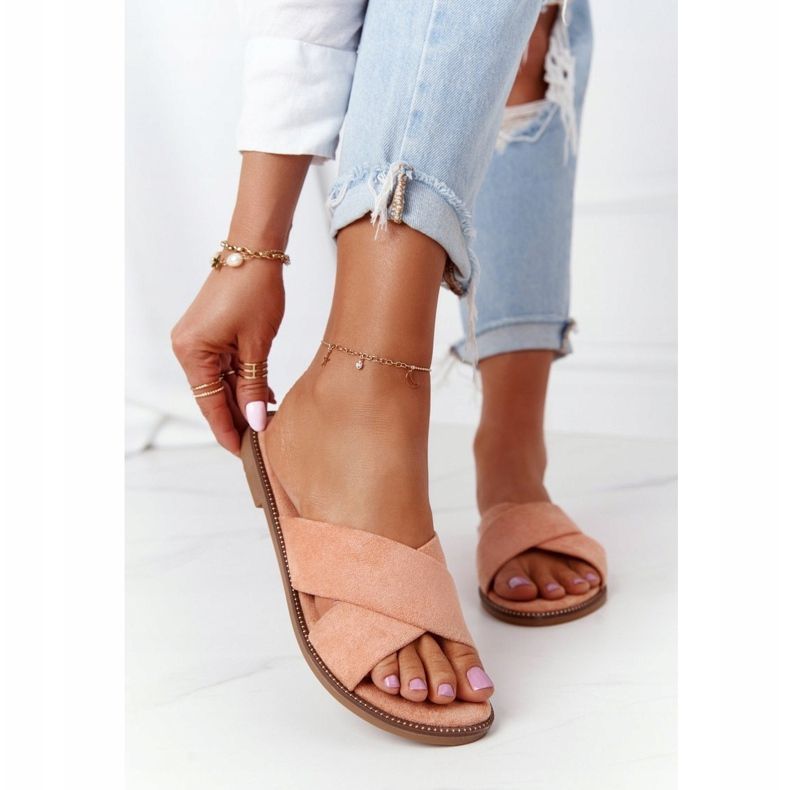 Pantuflas de Mujer Edesa Peach Velour naranja 2