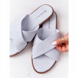 Pantuflas Mujer Velour Azul Edesa 1 Pantuflas Mujer Velour Azul Edesa 1