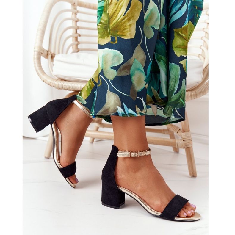 Sandalias negras de ante en el talón Janet negro 2 Sandalias negras de ante en el talón Janet negro 2