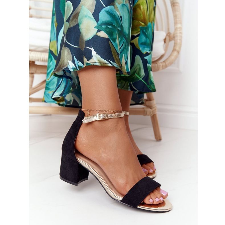 Sandalias negras de ante en el talón Janet negro 1 Sandalias negras de ante en el talón Janet negro 1