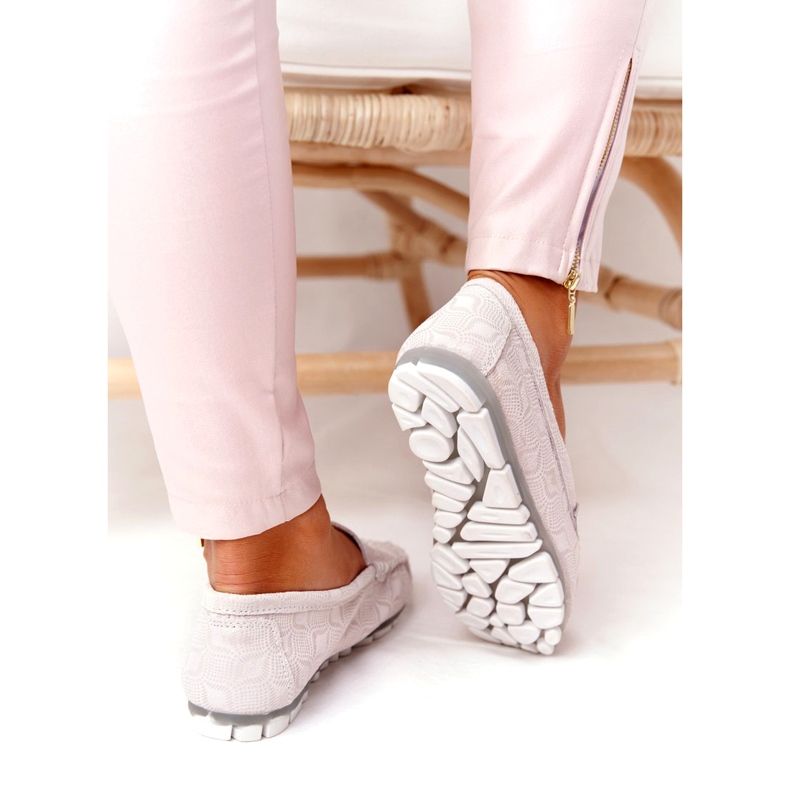 Mocasines Rio Flore de Piel Ecológica Beige gris 4