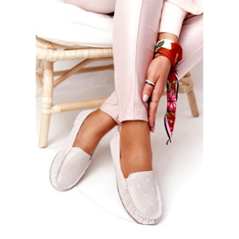 Mocasines Rio Flore de Piel Ecológica Beige gris 2