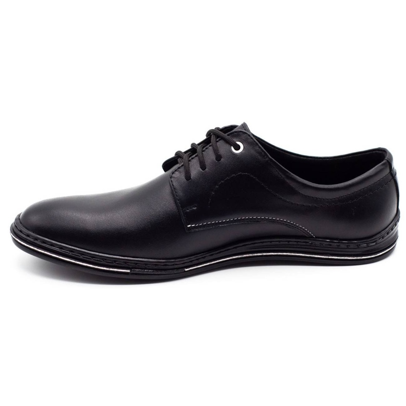 Lukas Zapatos de cuero para hombre 295LU negro con blanco 1