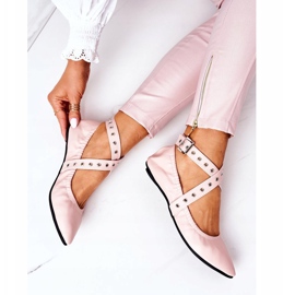 Bailarinas Plegables Piel Lu Boo Rosa 1